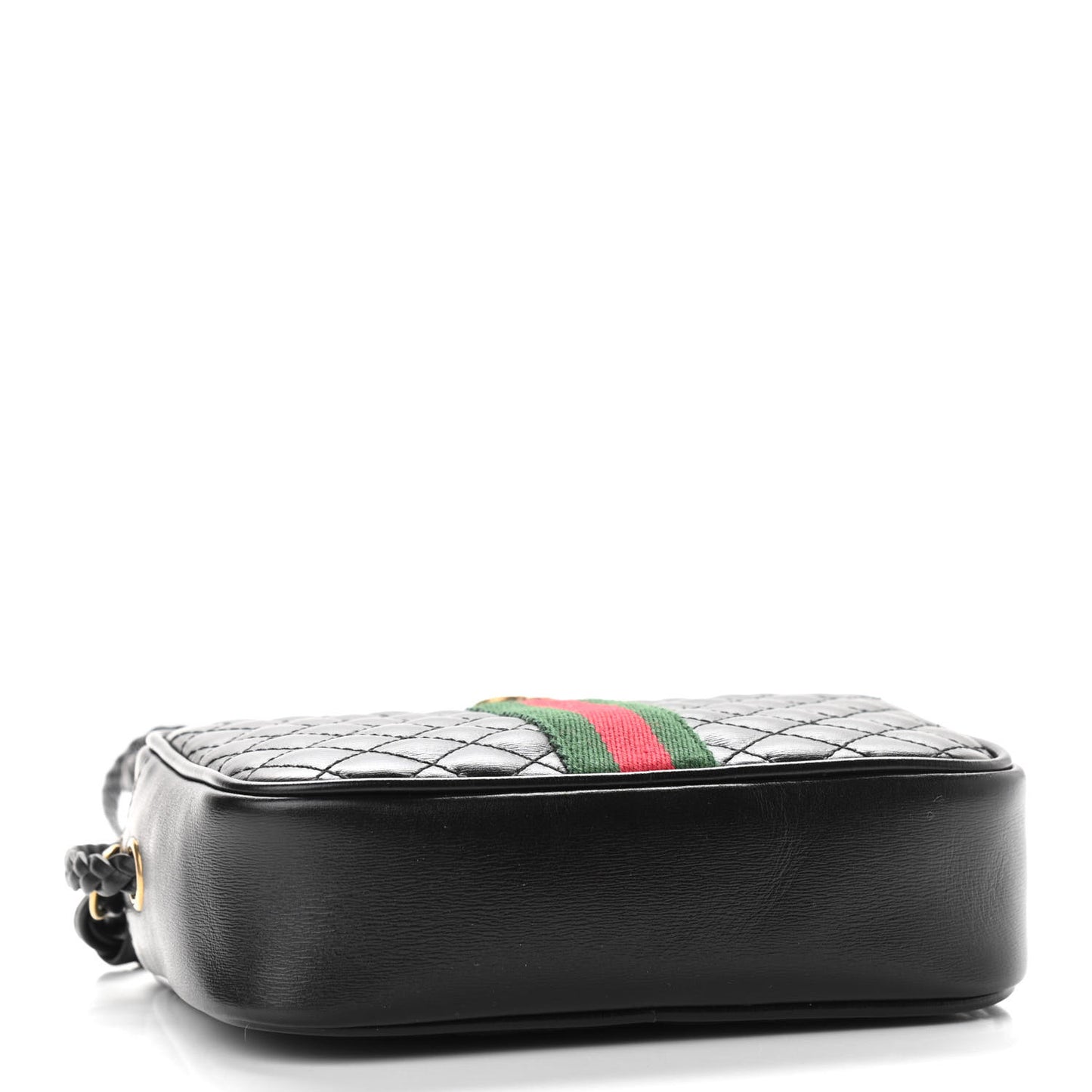 Calfskin Trapuntata Web Mini GG Shoulder Bag Black