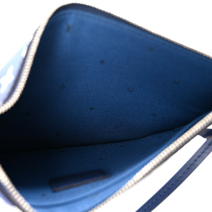 Louis Vuitton Monogram Escale Neverfull MM GM Pochette Blue 5 of 9