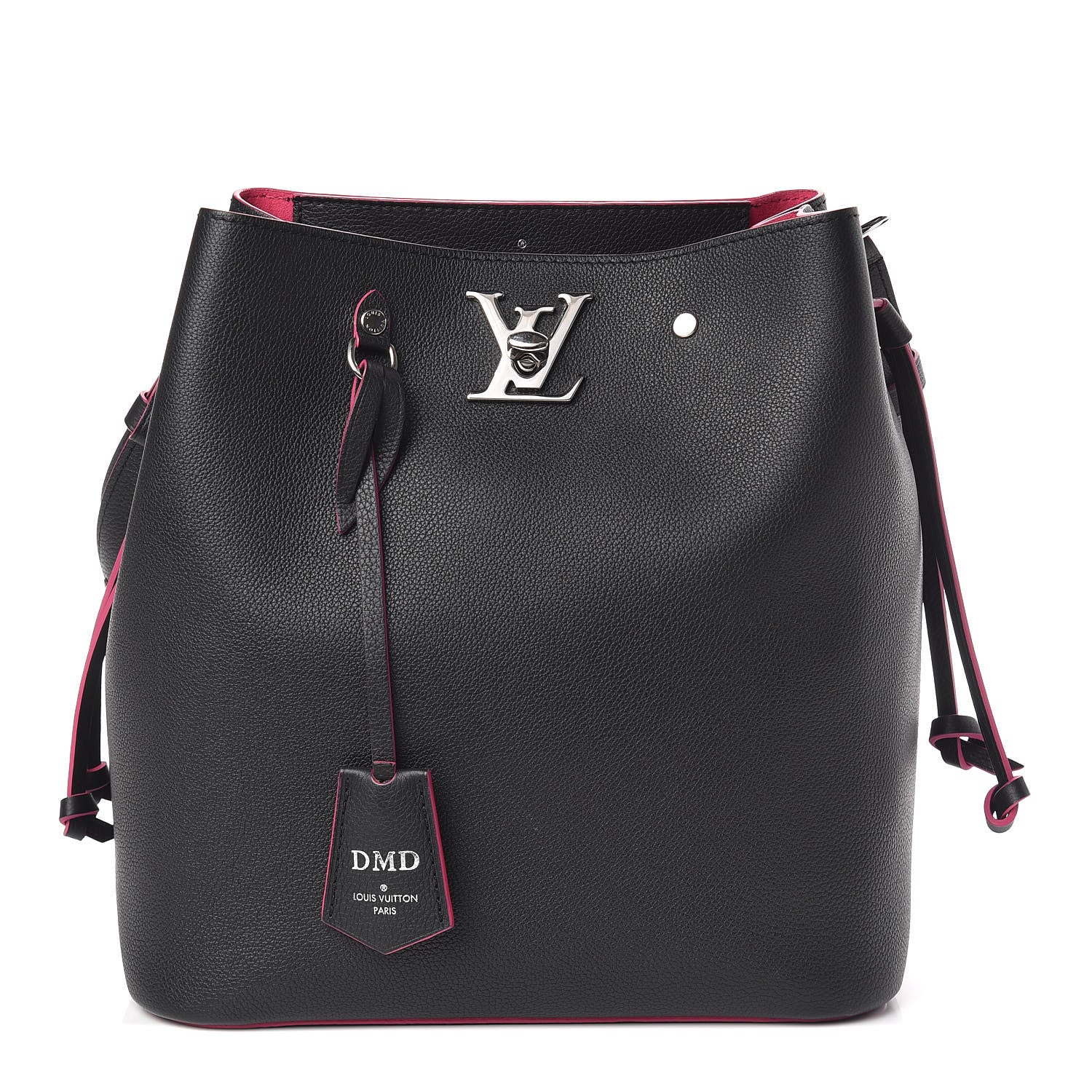 Louis Vuitton Calfskin Lockme Bucket Black 1 of 10