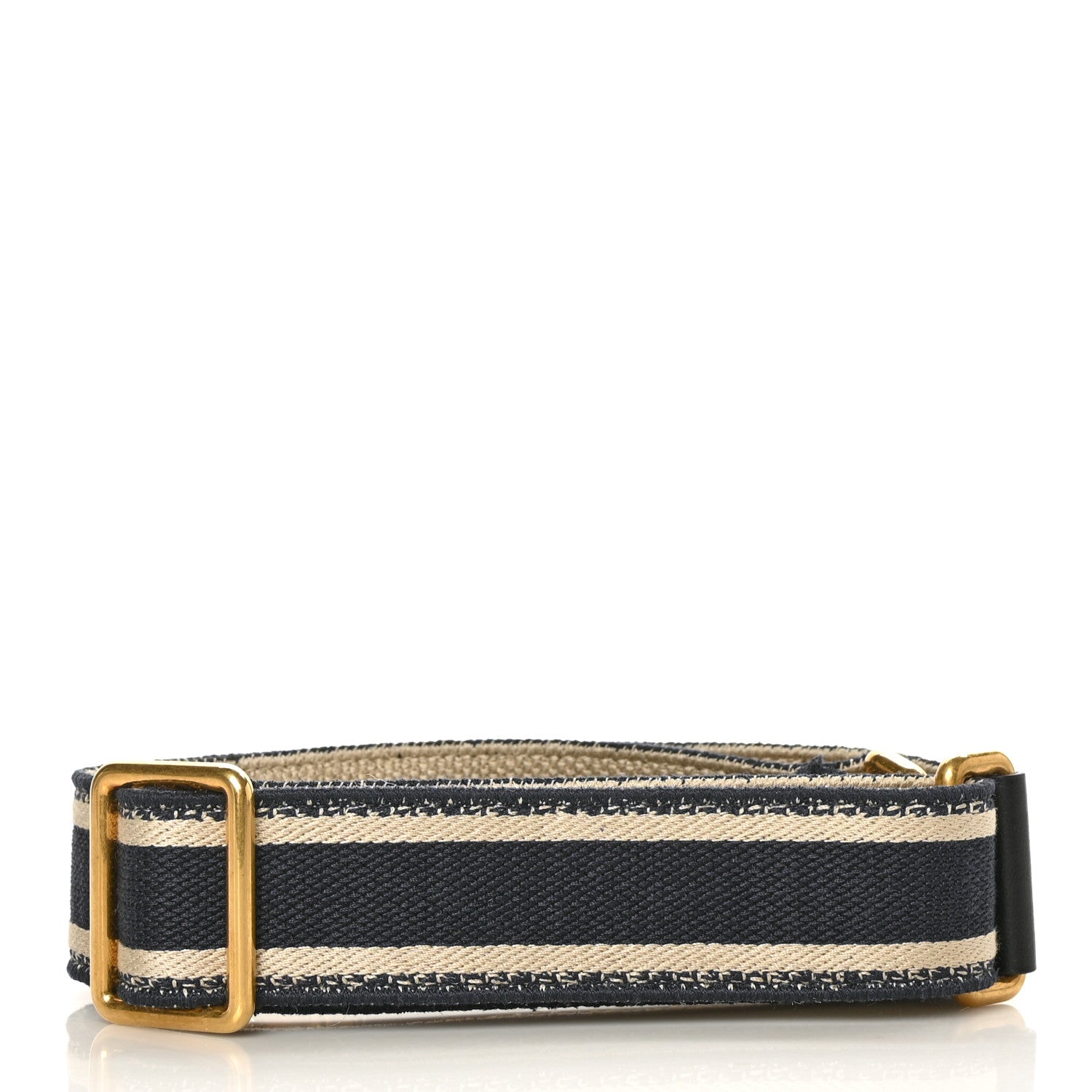 Christian Dior Canvas Embroidered Shoulder Strap Blue 2 of 4