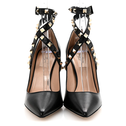 Valentino Garavani Nappa Rockstud Studwrap Strap 105mm Pumps 36.5 Black 3 of 10
