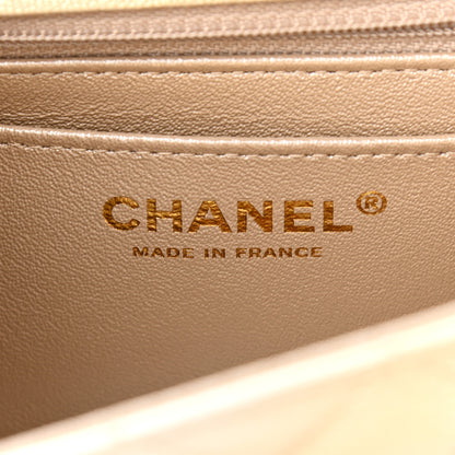 Chanel Metallic Goatskin Quilted Mini Rectangular Flap Gold 6 of 9