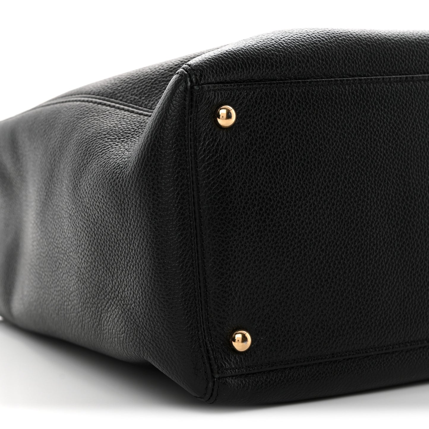 Calfskin Cerf Executive Shopper Tote Black