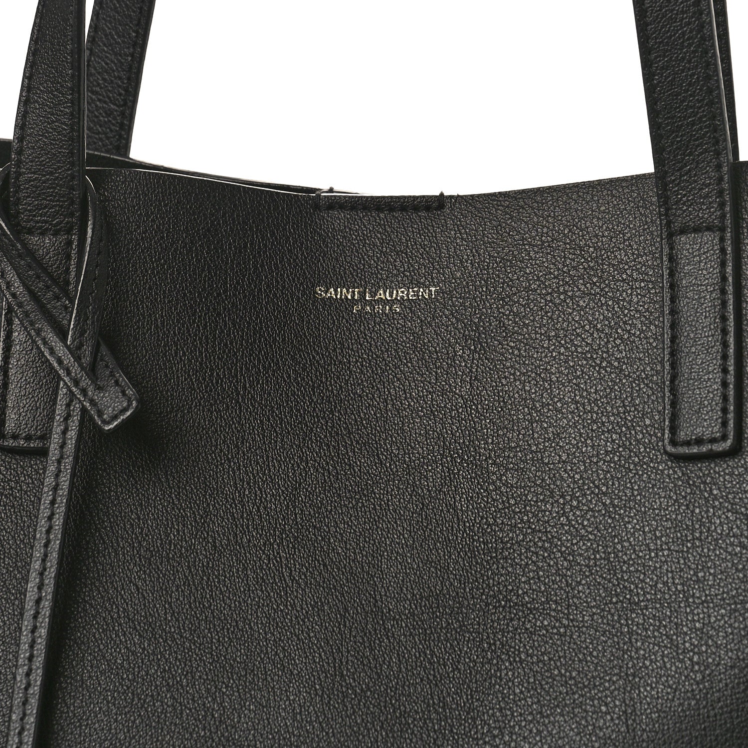 Saint Laurent Calfskin Large Shopping Tote Black 8 of 12