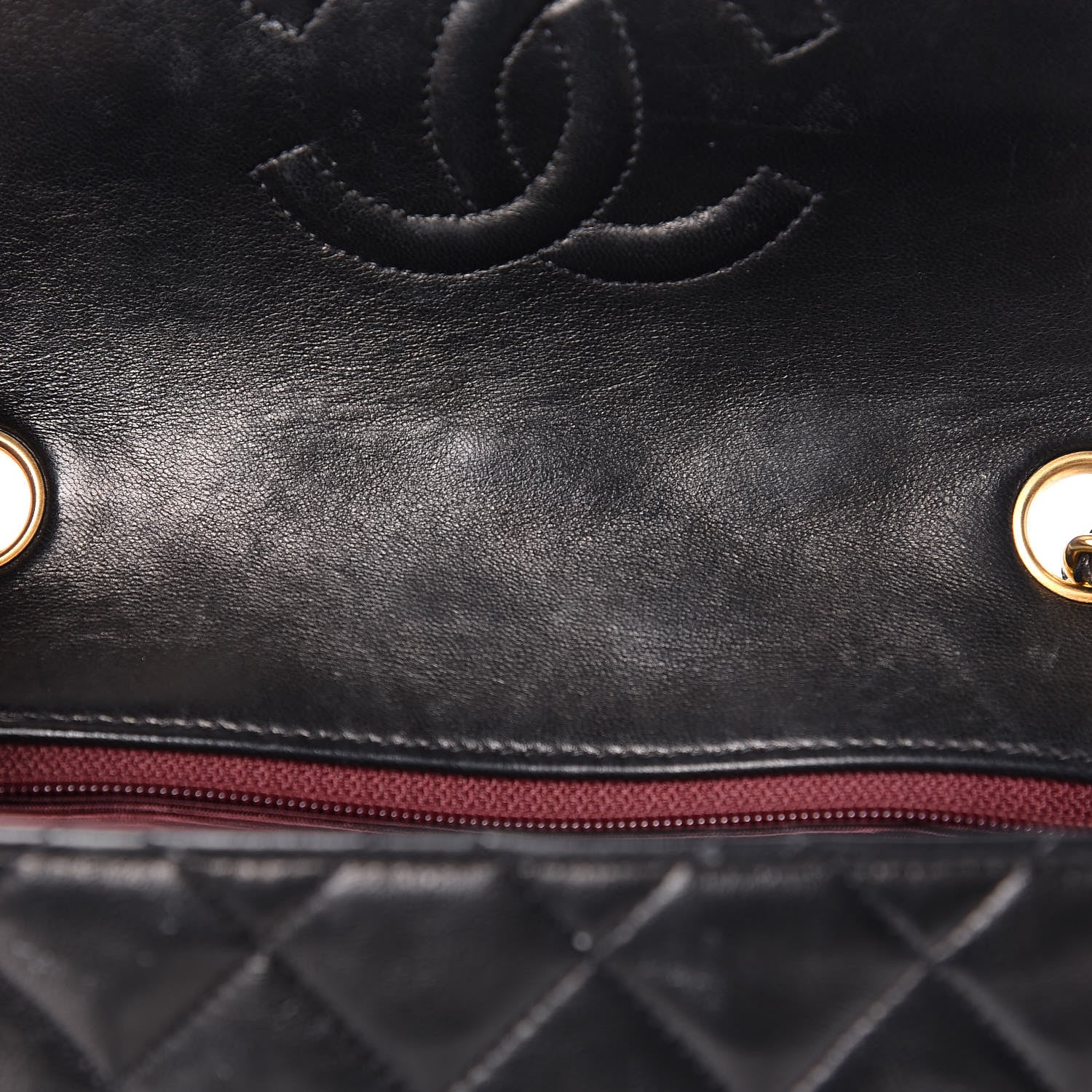 Chanel Lambskin Quilted Mini Square Flap Black 12 of 15