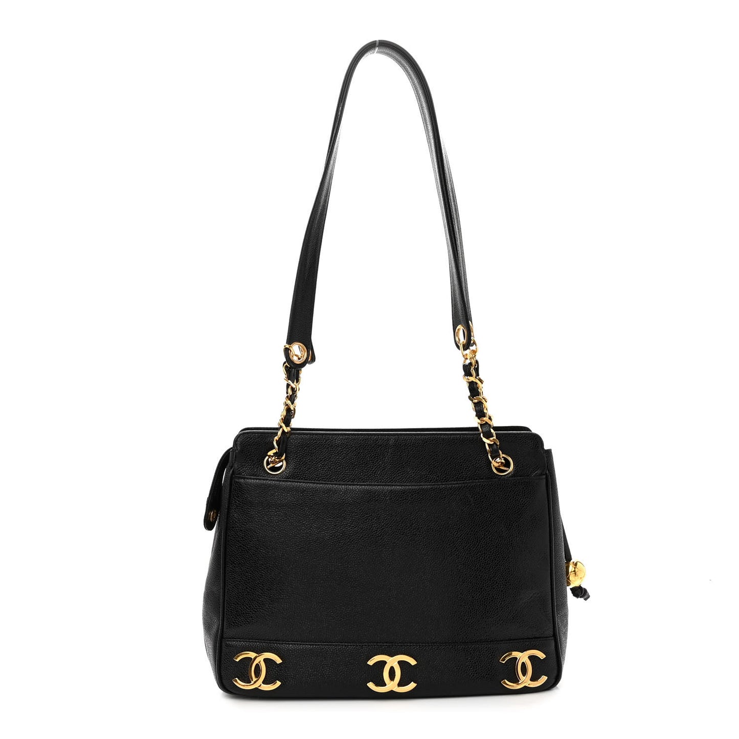 Caviar CC Shoulder Bag Black
