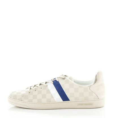 Louis Vuitton Calfskin Damier Embossed Frontrow Sneakers 11 Creme 1 of 8