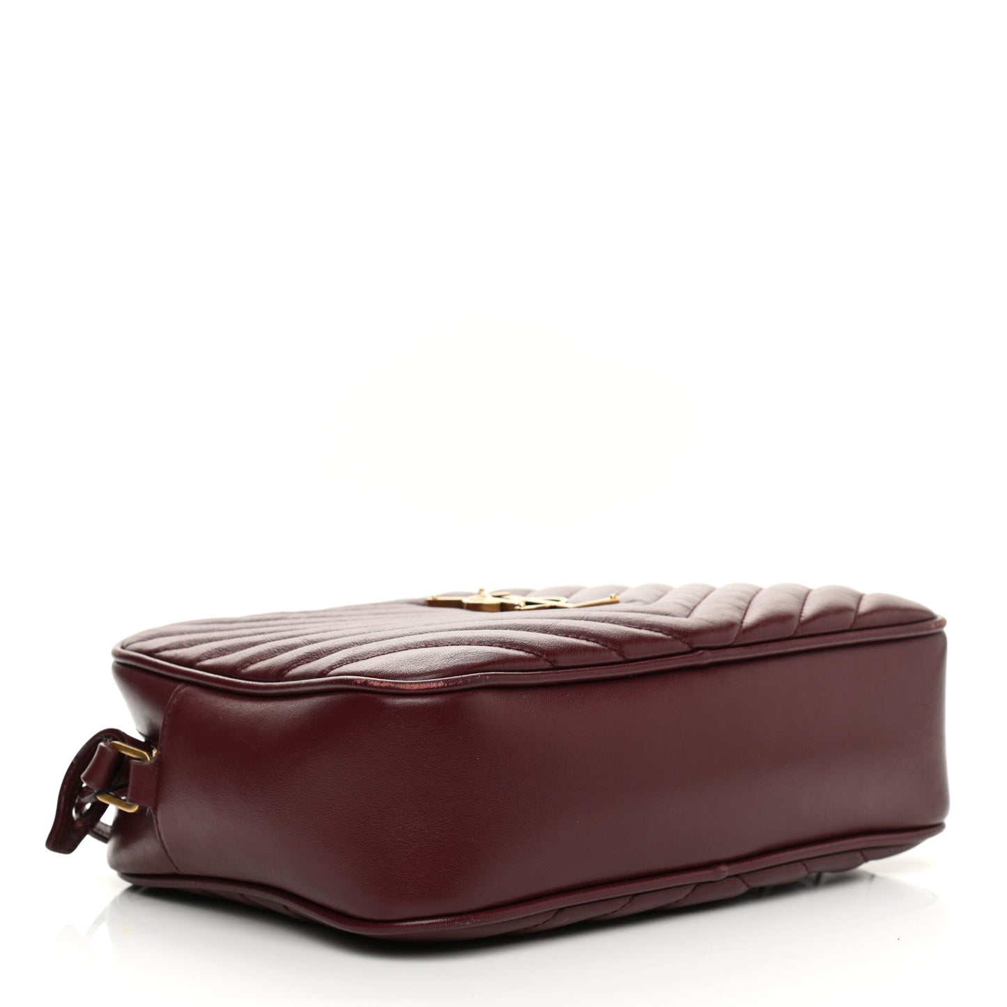 Calfskin Matelasse Monogram Lou Camera Bag Dark Legion Red
