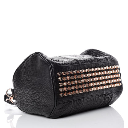 Alexander Wang Pebbled Lambskin Rocco Black Rose Gold Hardware 5 of 9
