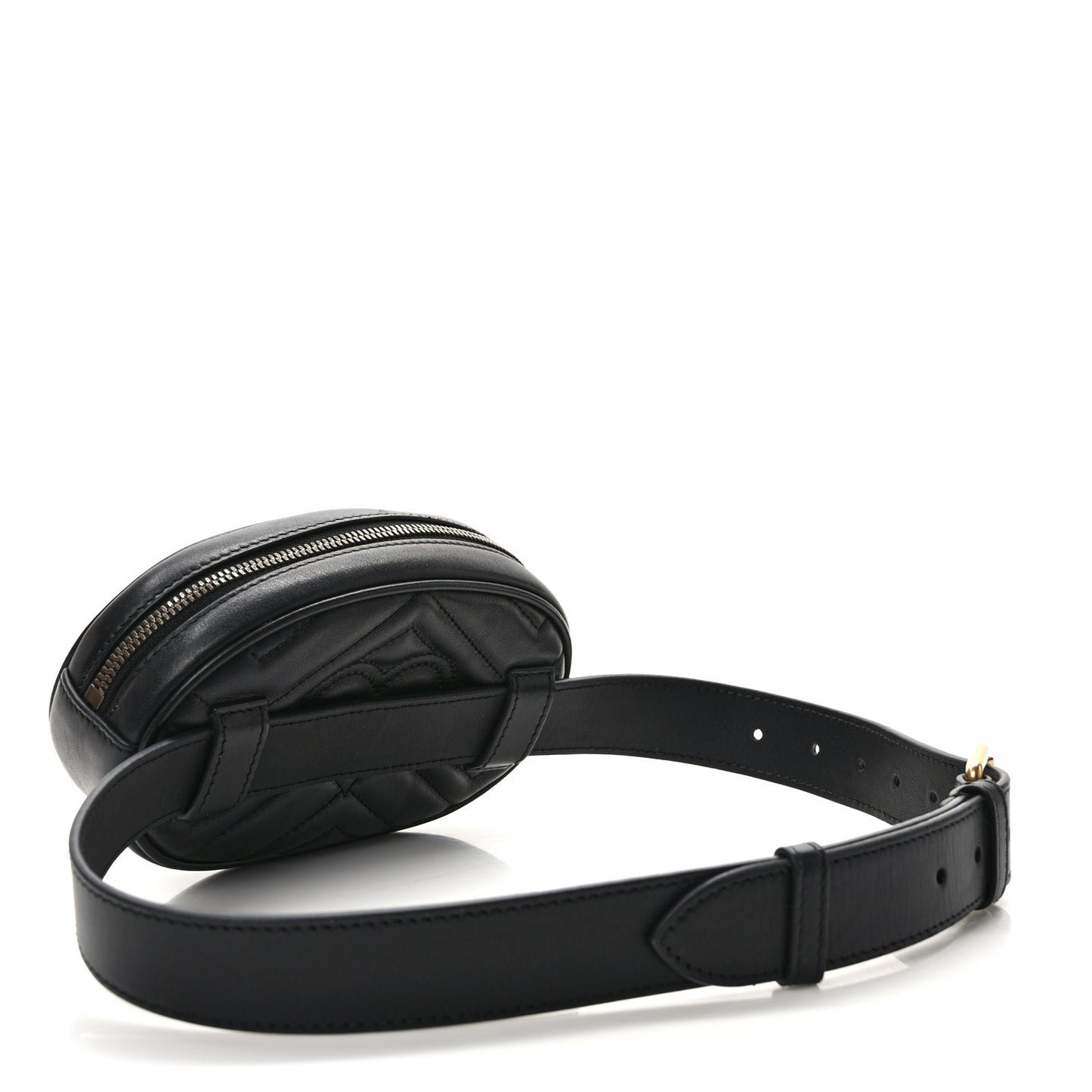 Calfskin Matelasse GG Marmont Belt Bag 75 30 Black