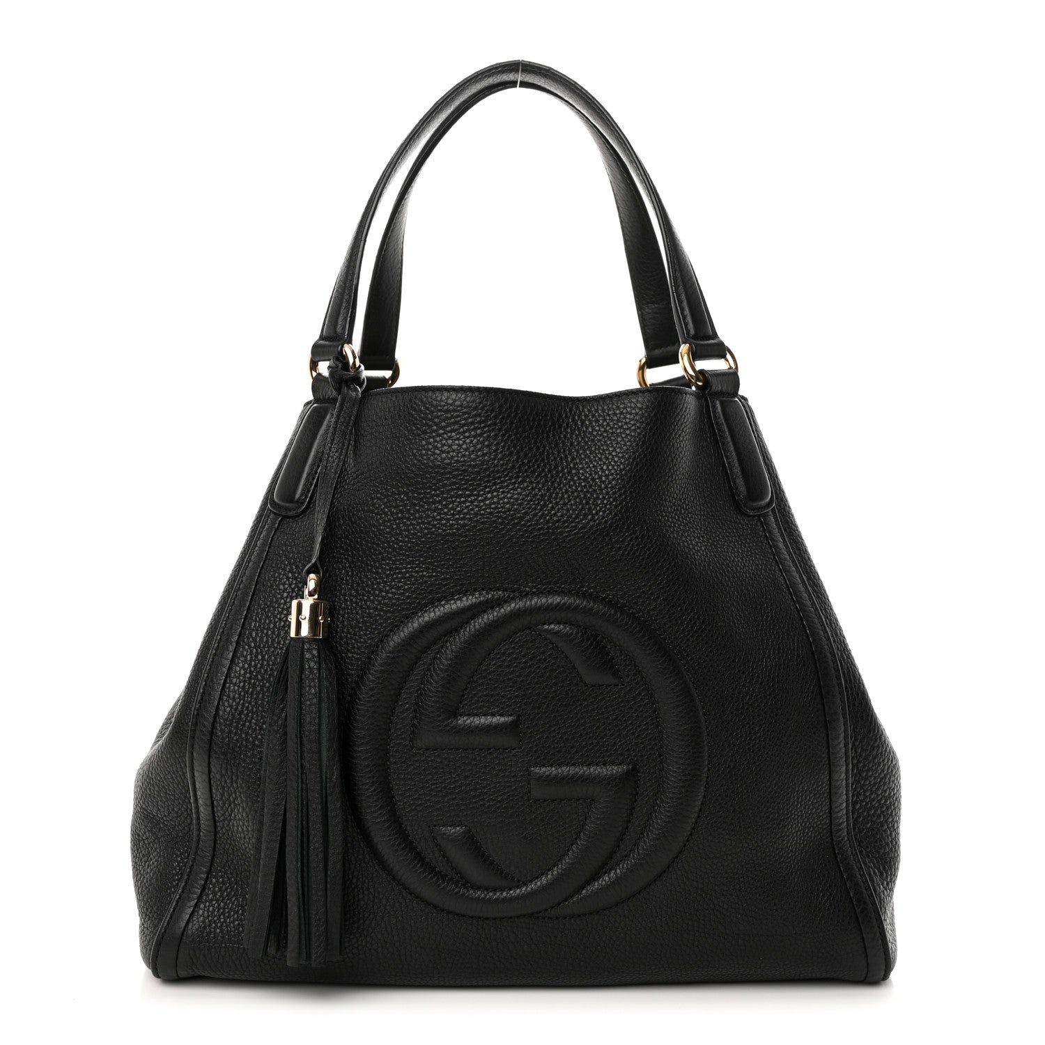Gucci Pebbled Calfskin Medium Soho Shoulder Bag Black 1 of 13