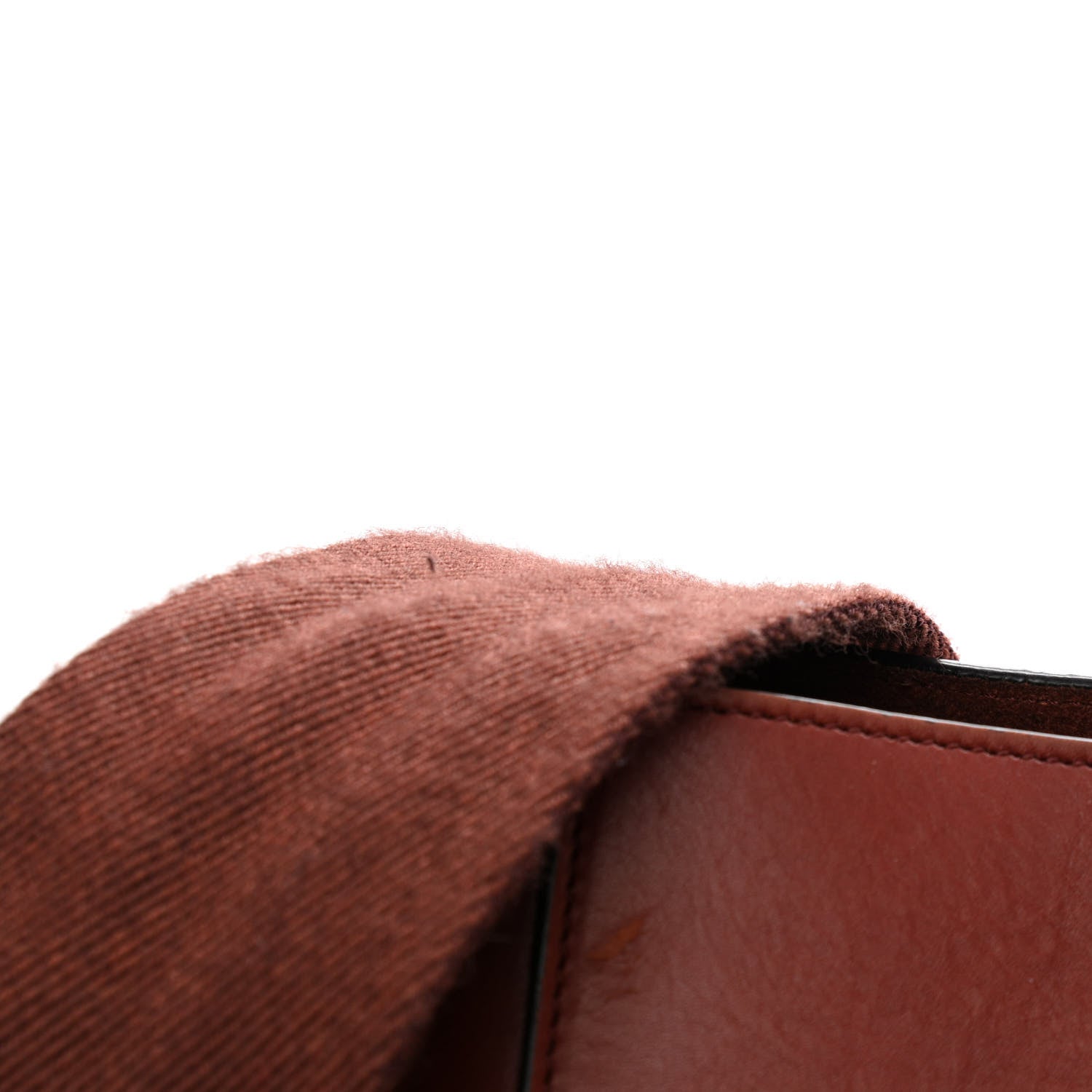 Celine Natural Calfskin Sangle Bucket Bag Red Wood 10 of 15