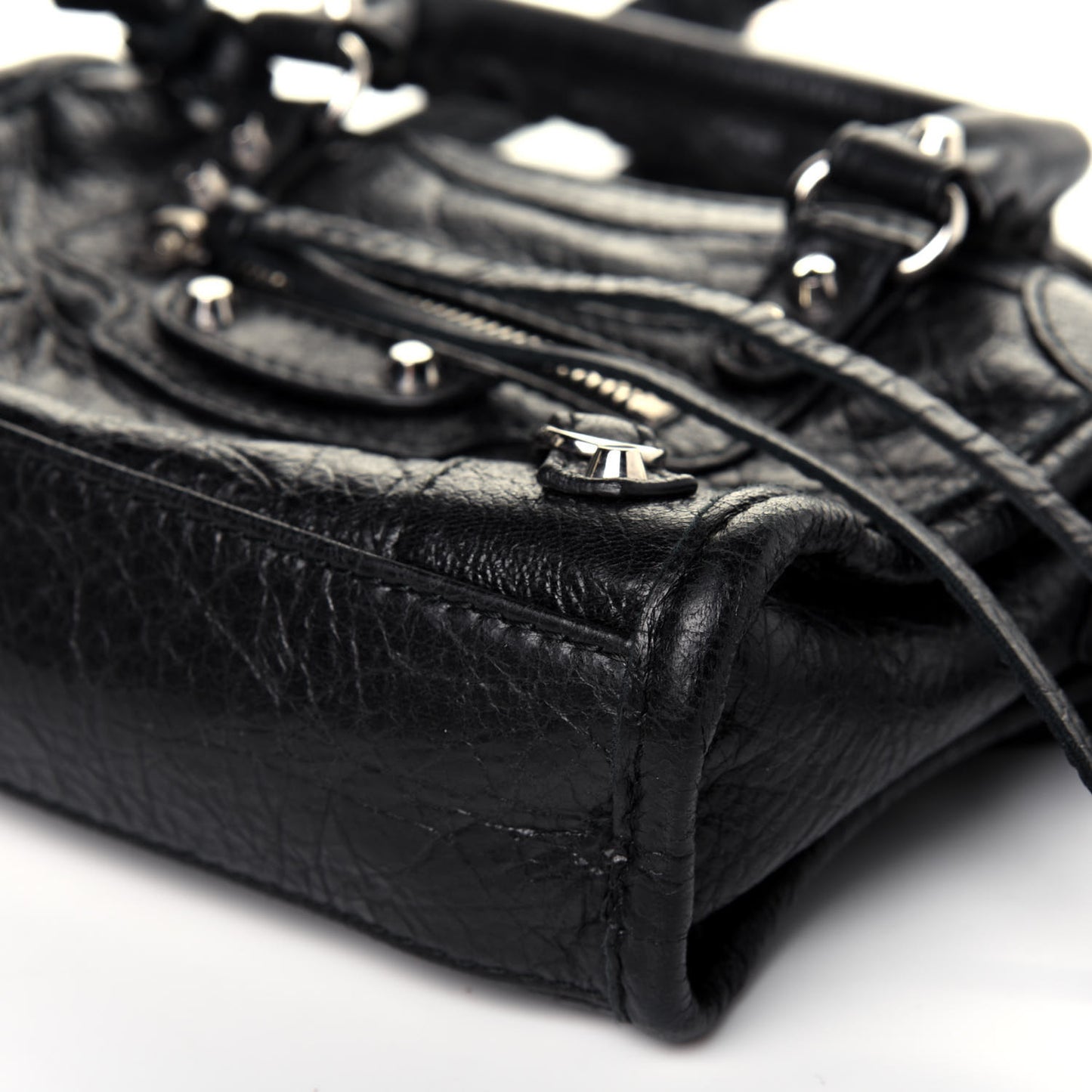 Agneau Classic Silver Hardware Nano City Black
