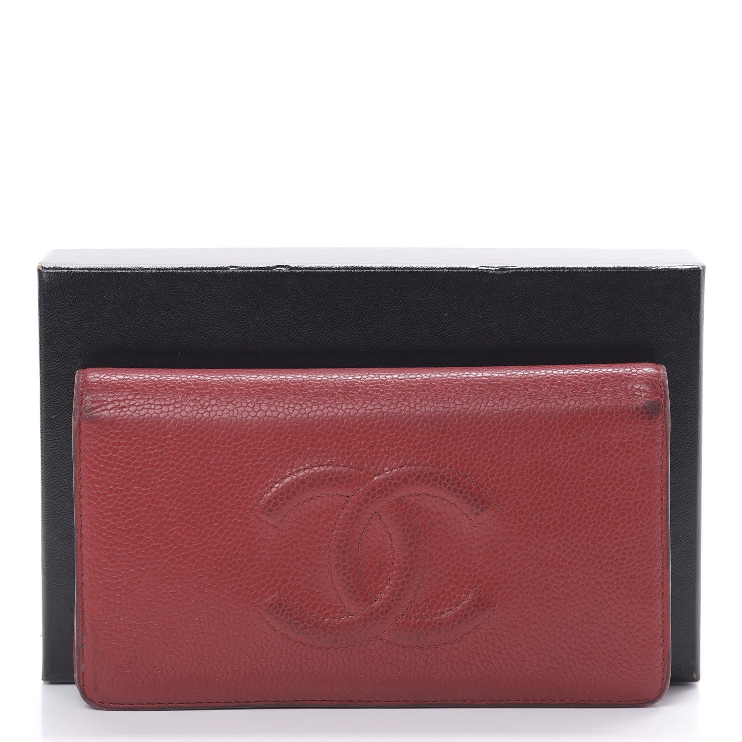 Chanel Caviar Timeless CC Yen Wallet Red 19 of 19