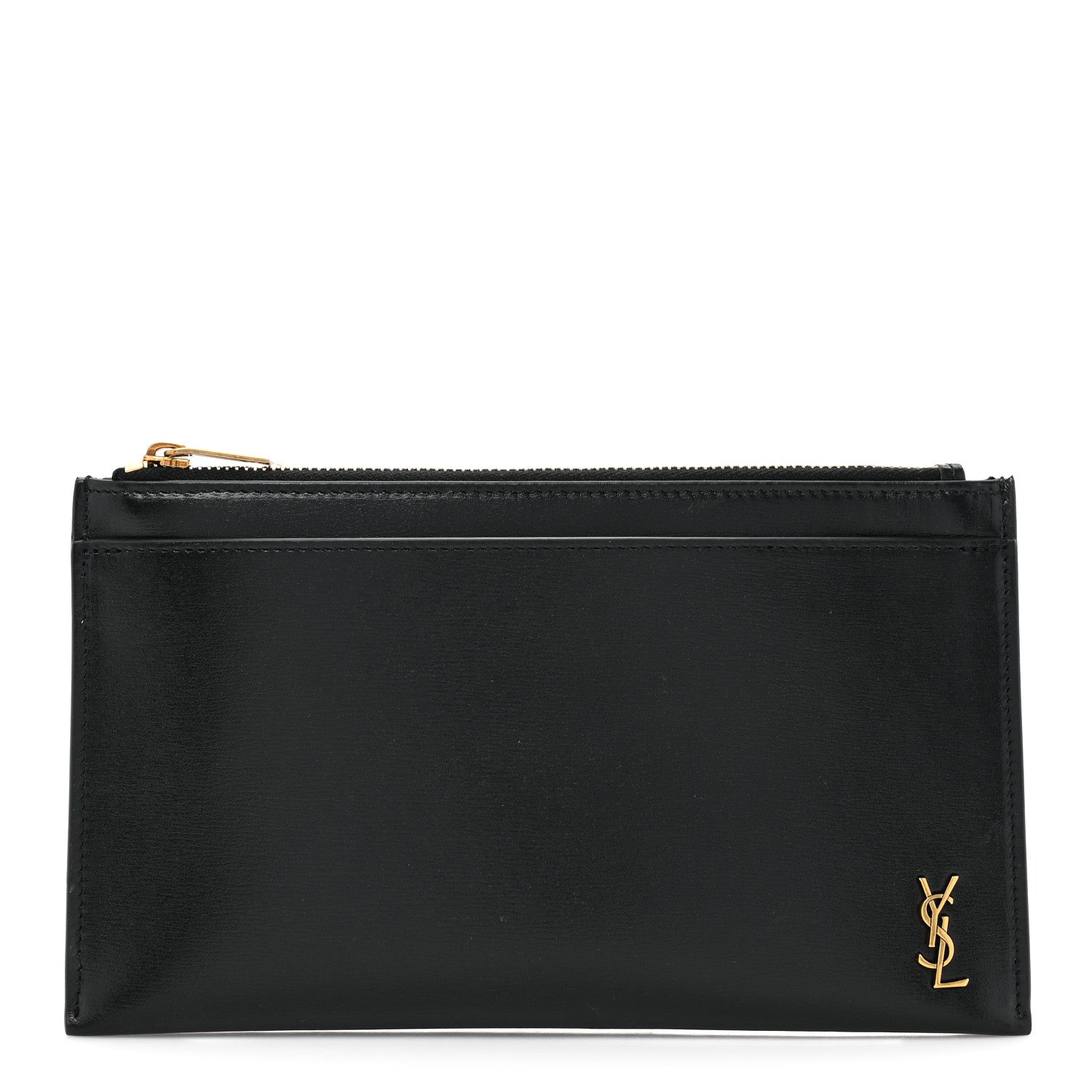 Saint Laurent Smooth Calfskin Monogram Bill Pouch Black 1 of 13