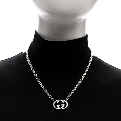 Gucci Sterling Silver Britt Interlocking GG Pendant Necklace 2 of 4