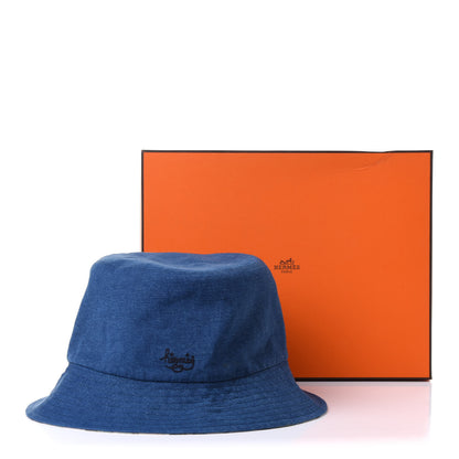 Hermes Denim Bucket Hat 57 6 of 6