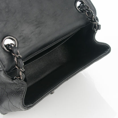Chanel Crumpled Calfskin Quilted Mini Square Flap So Black 5 of 7