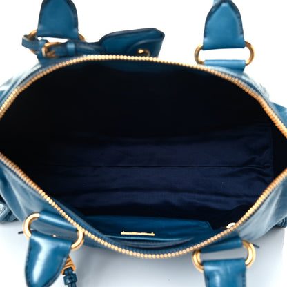 Miu Miu Vitello Shine Zip Tote Oceano 4 of 4