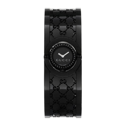 Gucci PVD Stainless Steel Black Diamond 23mm Twirl Quartz Watch Black 1 of 4