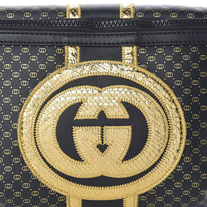 Gucci X DAPPER DAN Calfskin Laminated Ayers GG Micro Monogram Mens Belt Bag Black 9 of 11