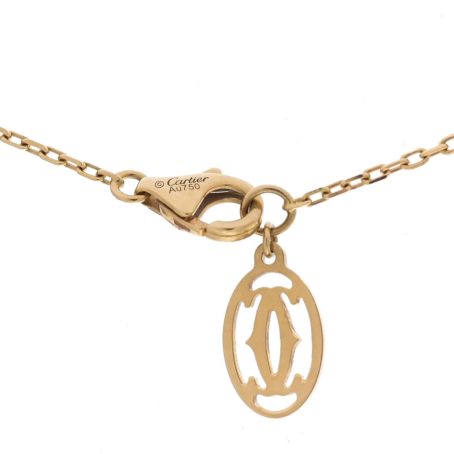 18K Yellow Gold Diamond LM D'Amour Pendant Necklace