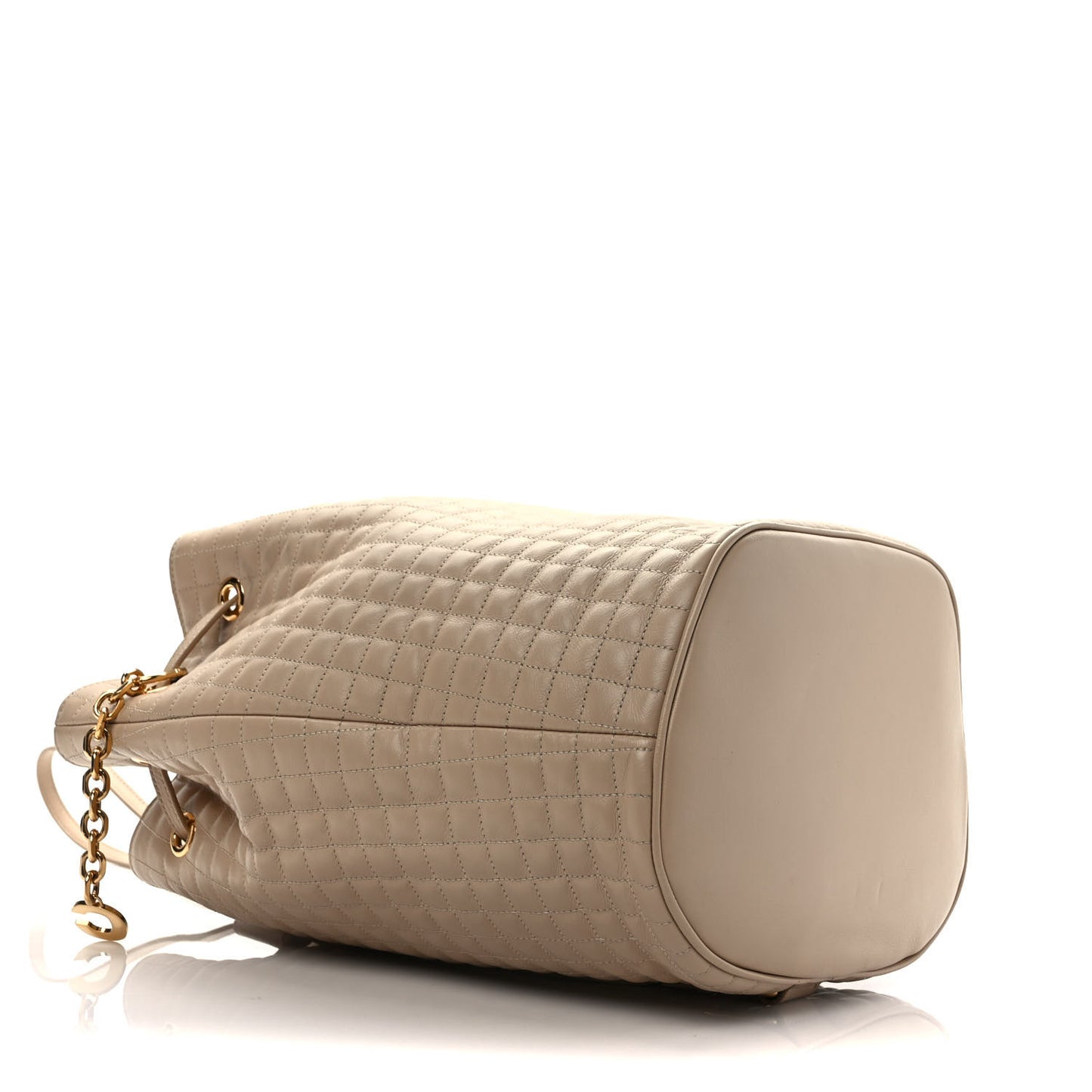 Calfskin Quilted Small C Backpack Nude