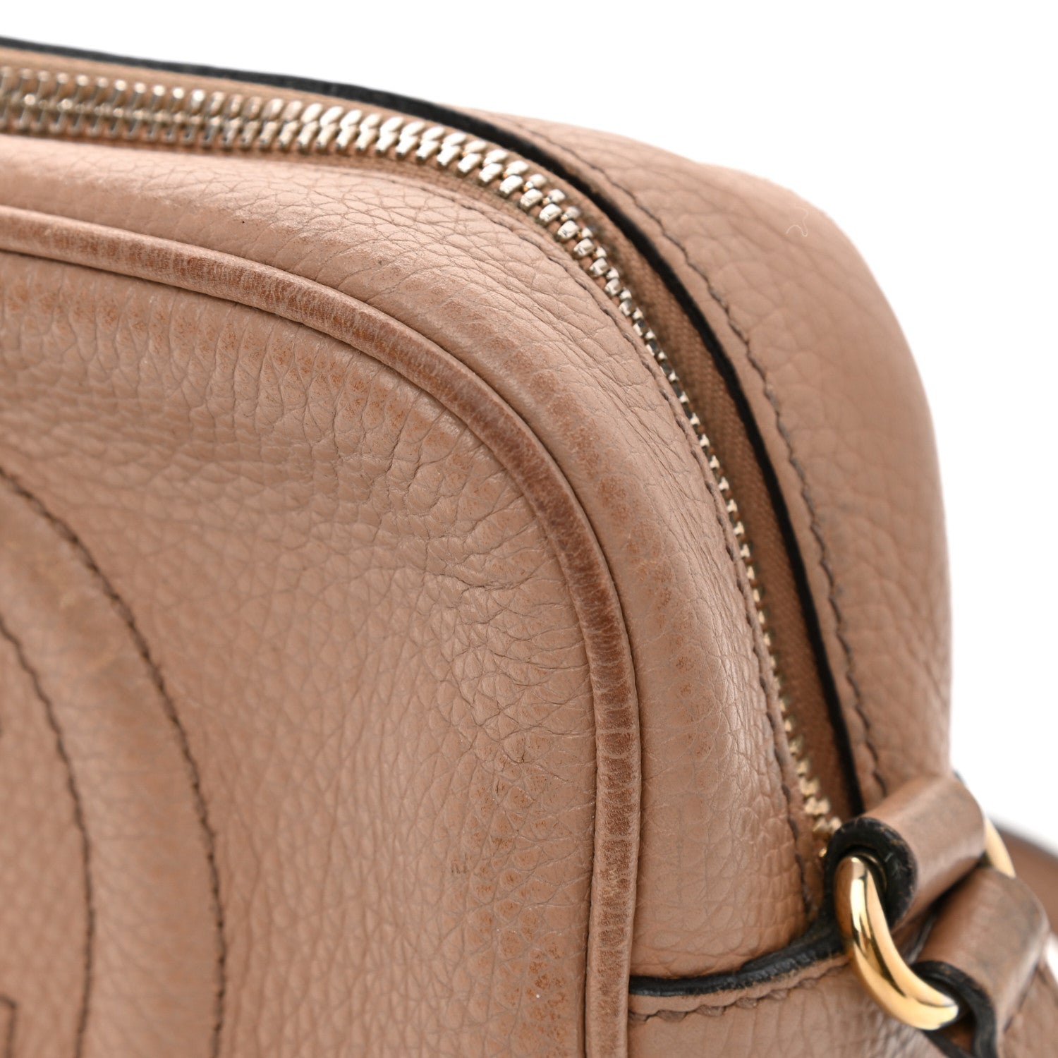 Gucci Pebbled Calfskin Small Soho Disco Bag Camelia 12 of 12