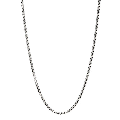 David Yurman Sterling Silver 2.7mm Small Box Chain Necklace 24" 1 of 5