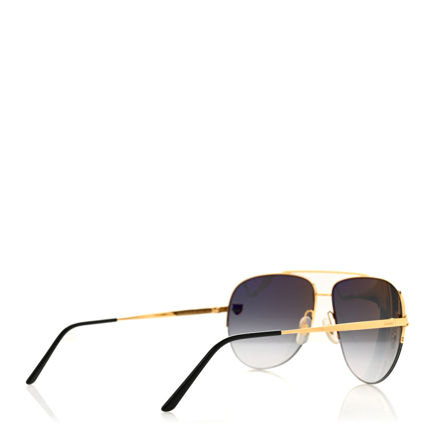 Panthere De Cartier Aviator Sunglasses CT0065S Gold