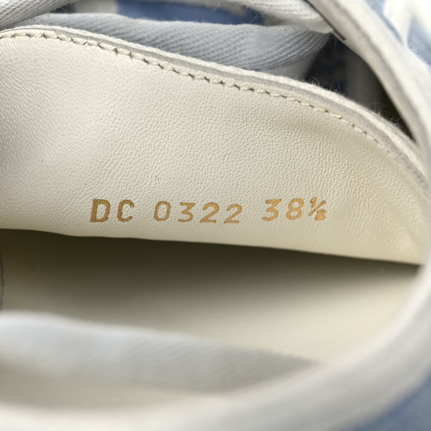 Denim Cannage Walk'N'Dior Low Top Sneakers 38.5 Dynamic Blue