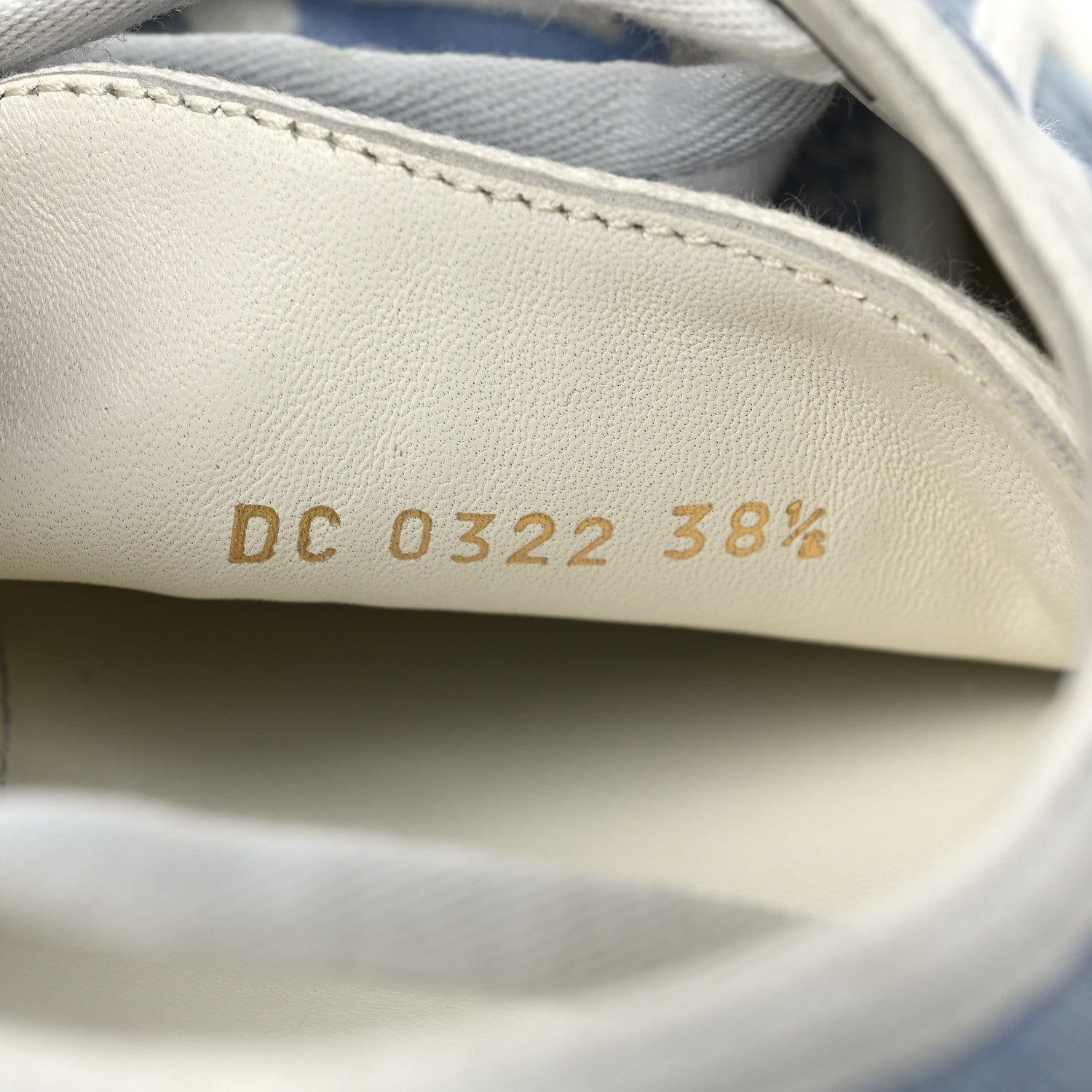 Christian Dior Denim Cannage Walk'N'Dior Low Top Sneakers 38.5 Dynamic Blue 10 of 11
