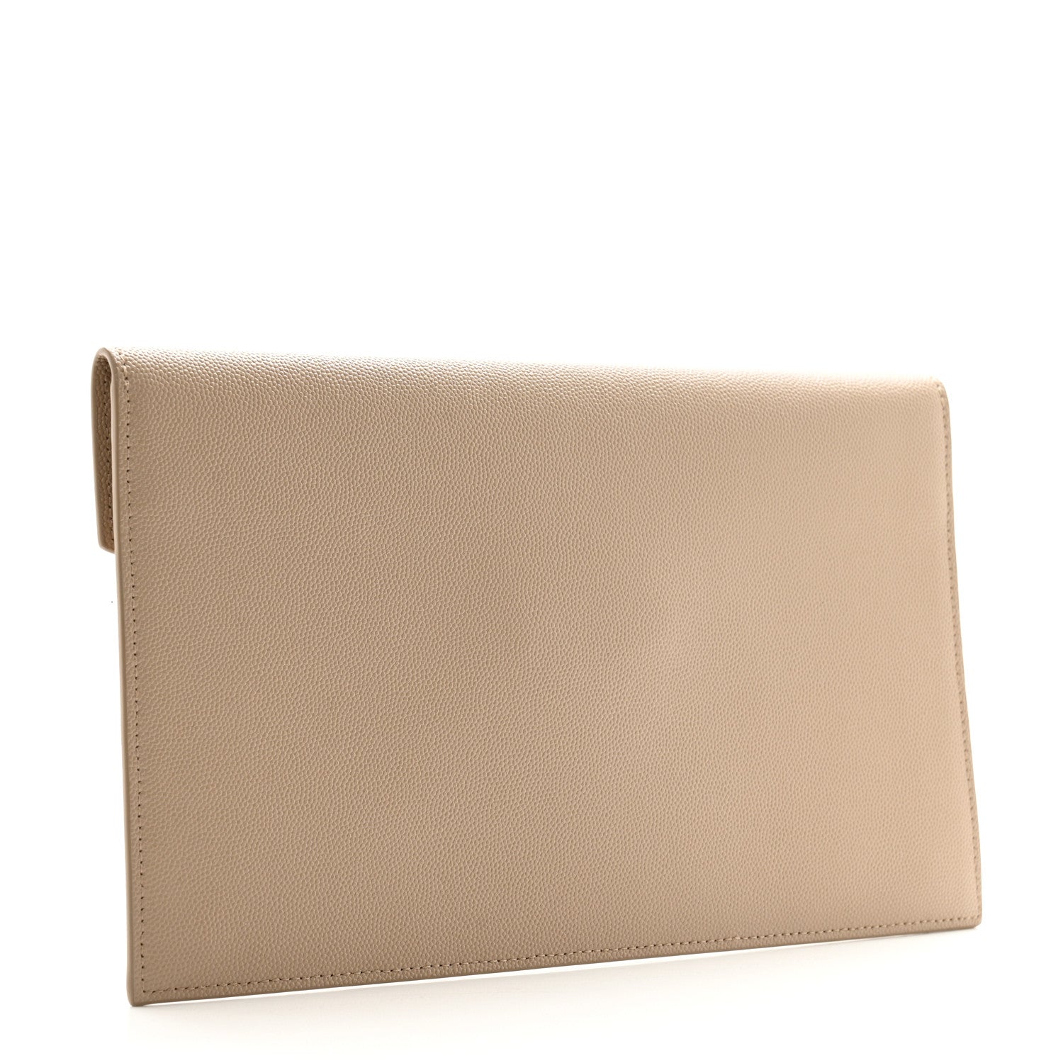 Saint Laurent Grain De Poudre Uptown Pouch Dark Beige 3 of 10