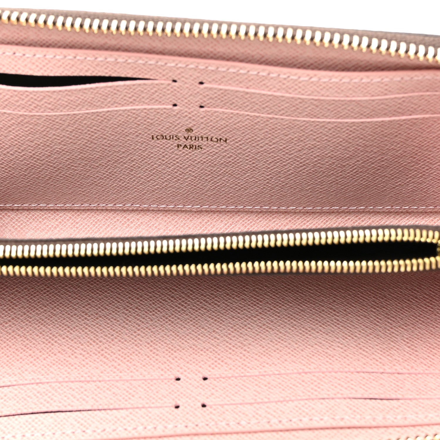Louis Vuitton Damier Ebene Clemence Wallet Rose Ballerine 5 of 7