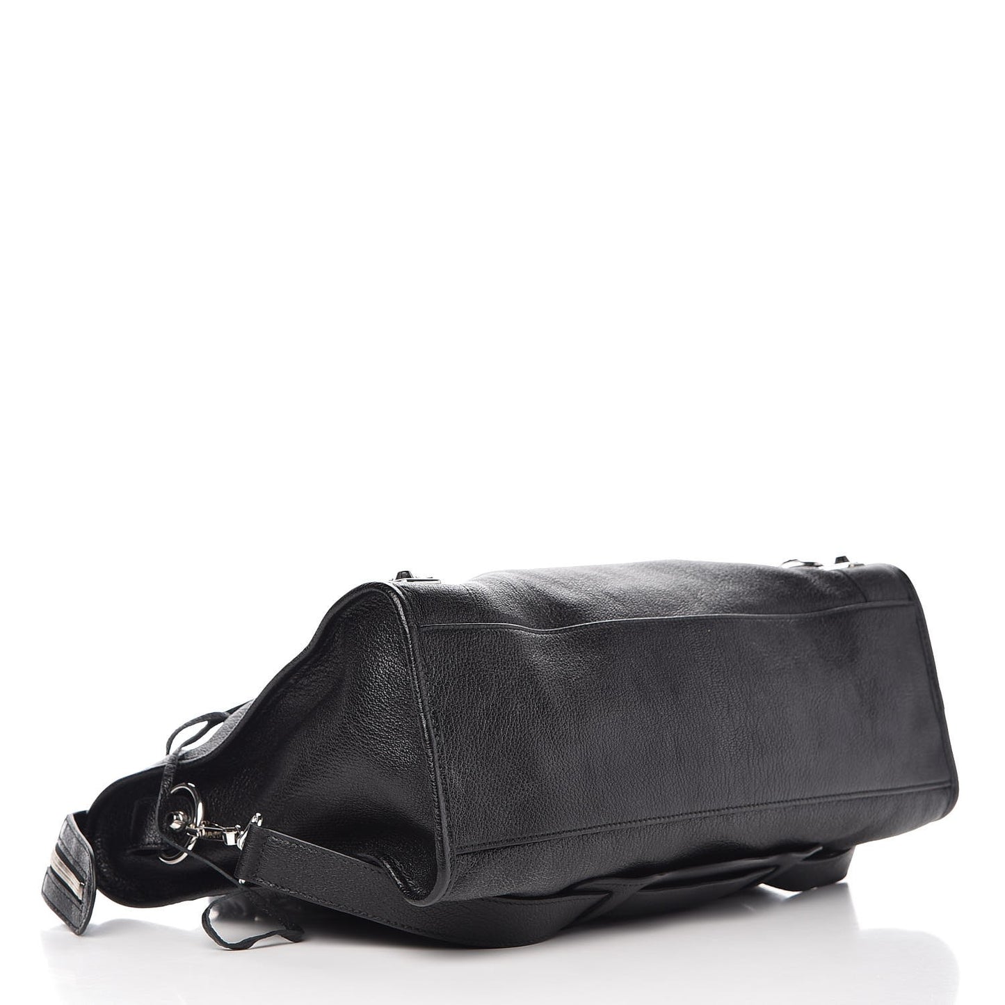 Chevre Silver Metallic Edge Hardware City Black