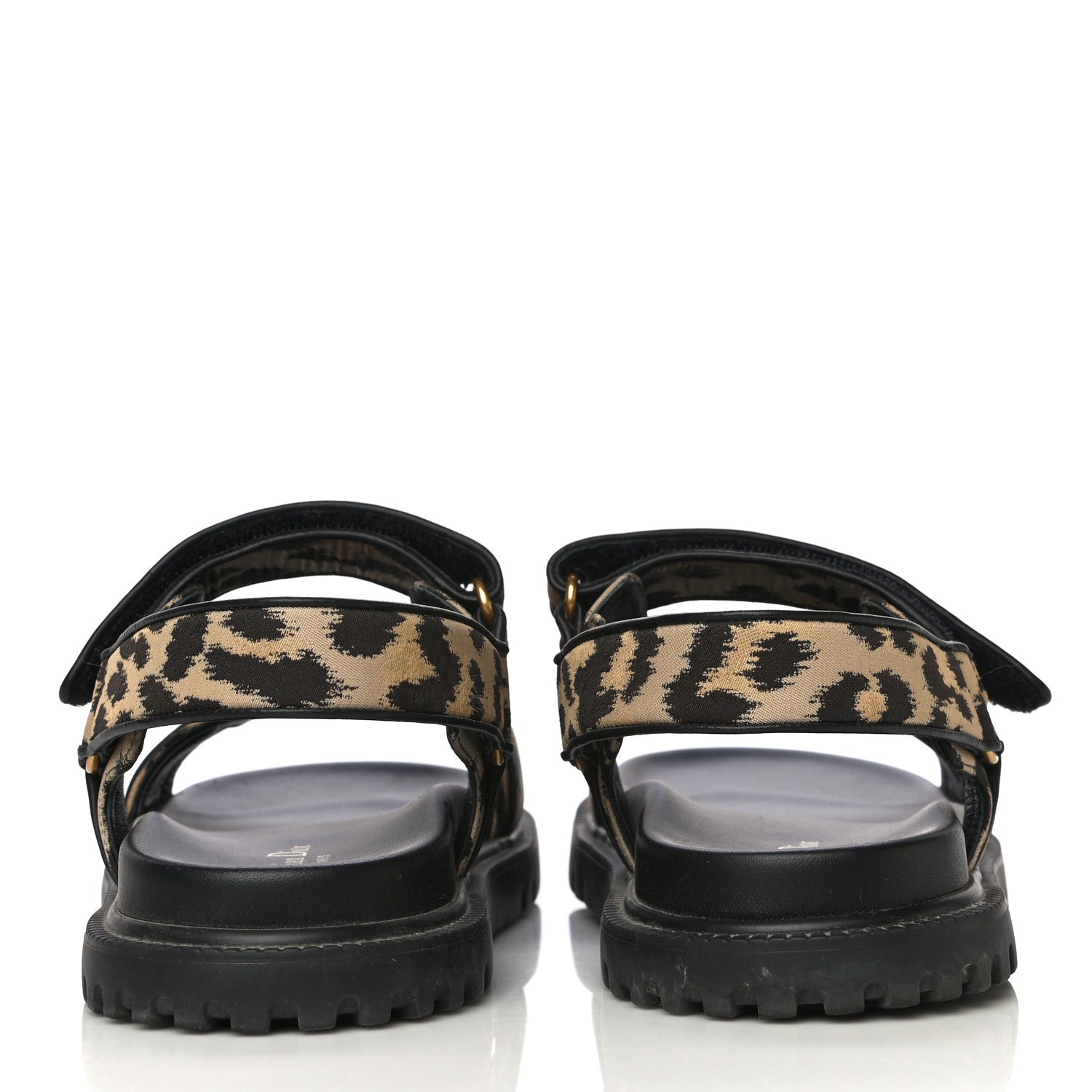 Christian Dior Technical Fabric Mizza Print DiorAct Sandals 41 Beige Multicolor 5 of 14