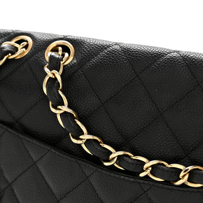 Chanel Caviar Quilted Jumbo Single Flap Black 12 of 13