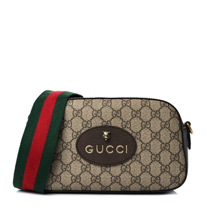 Gucci GG Supreme Monogram Web Neo Vintage Shoulder Bag Beige New Acero Crop 1 of 11