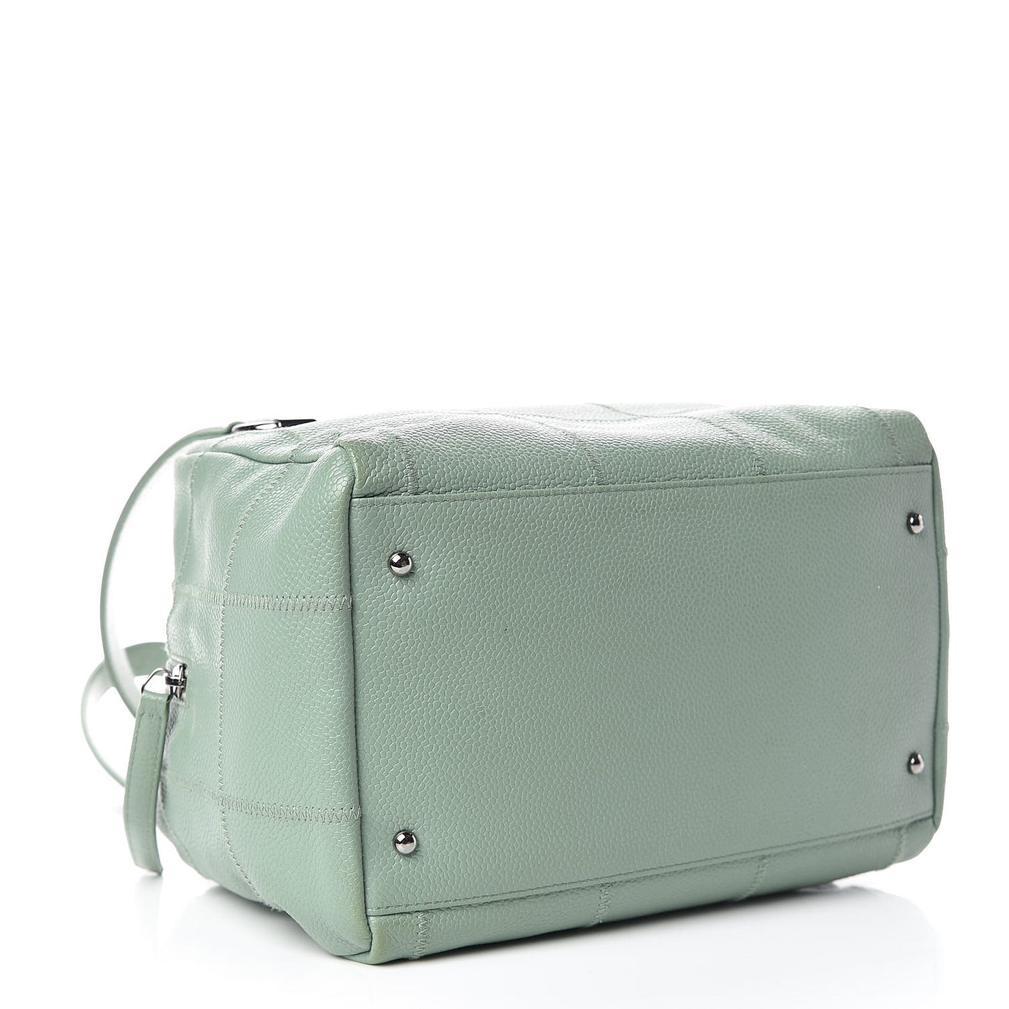 Caviar Square Stitched Small Bowler Light Green