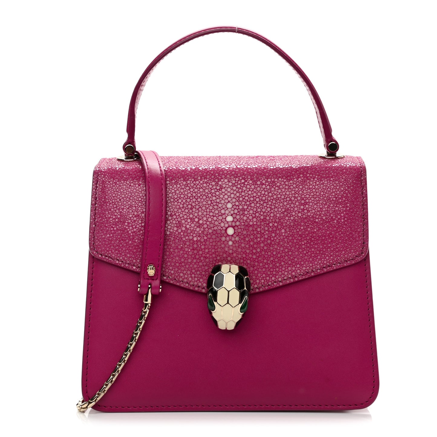 Calfskin Galuchat Serpenti Forever Crossbody Pink