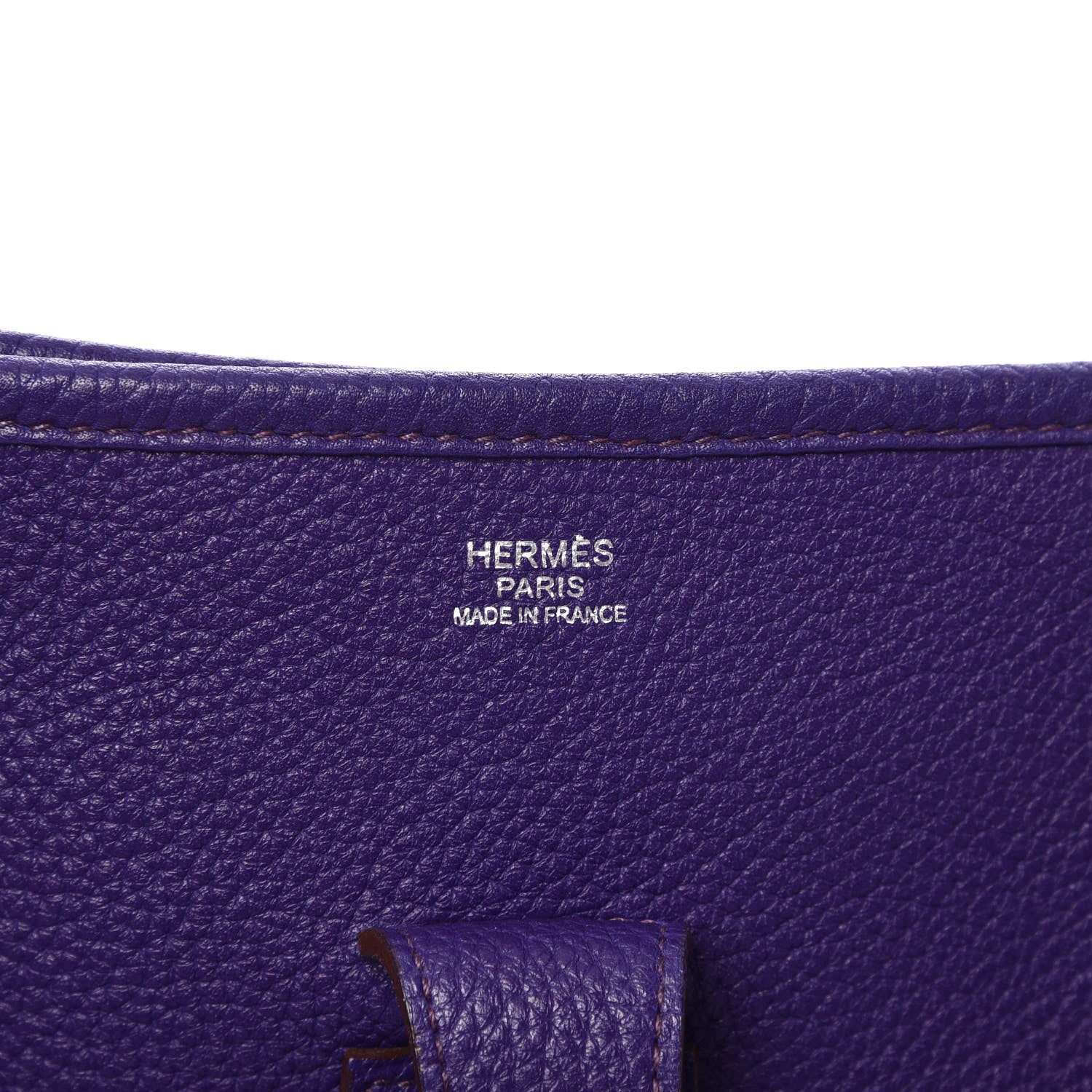 Hermes Taurillon Clemence Evelyne GM III Iris 6 of 9