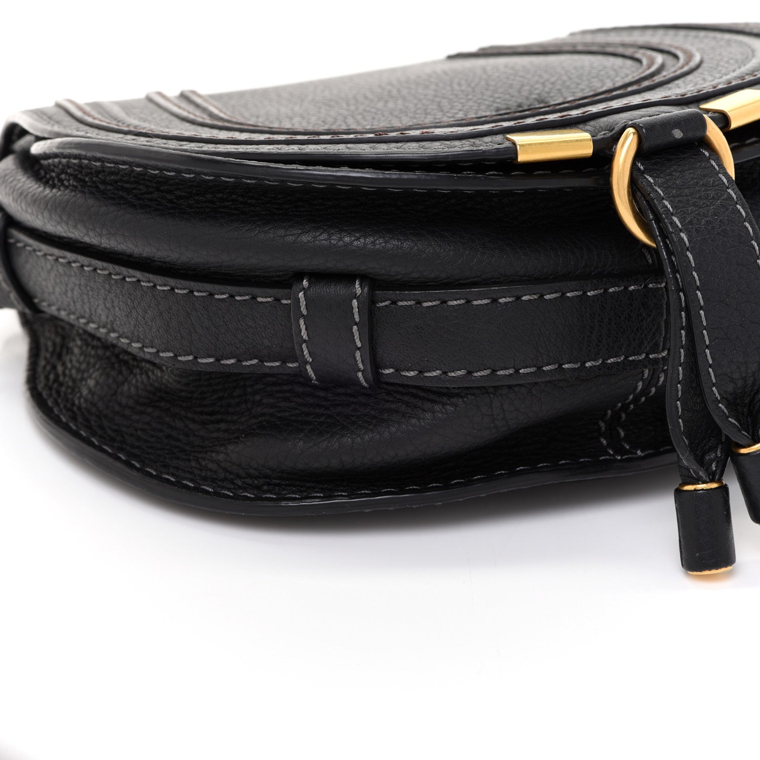 Chloe Calfskin Mini Marcie Round Crossbody Bag Black 9 of 11