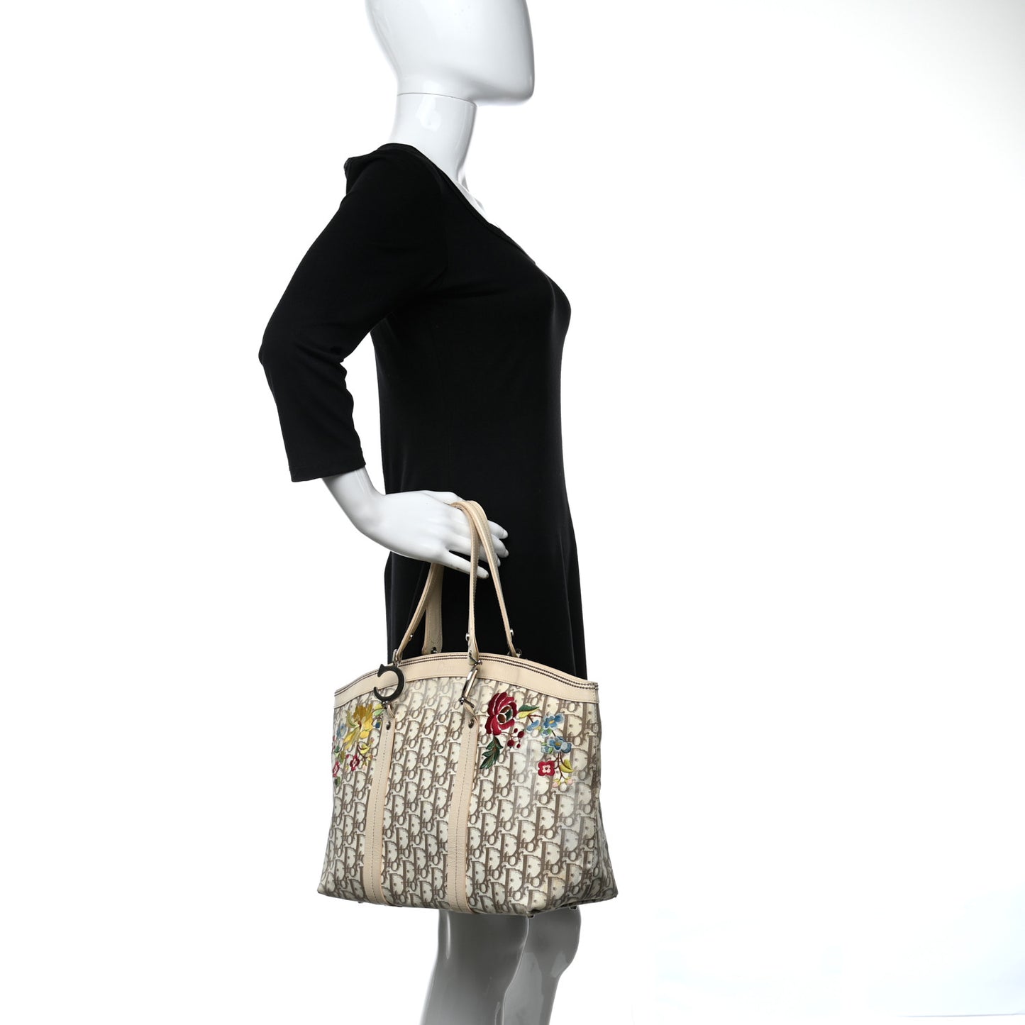 Monogram Vintage Flowers Dome Bag Beige