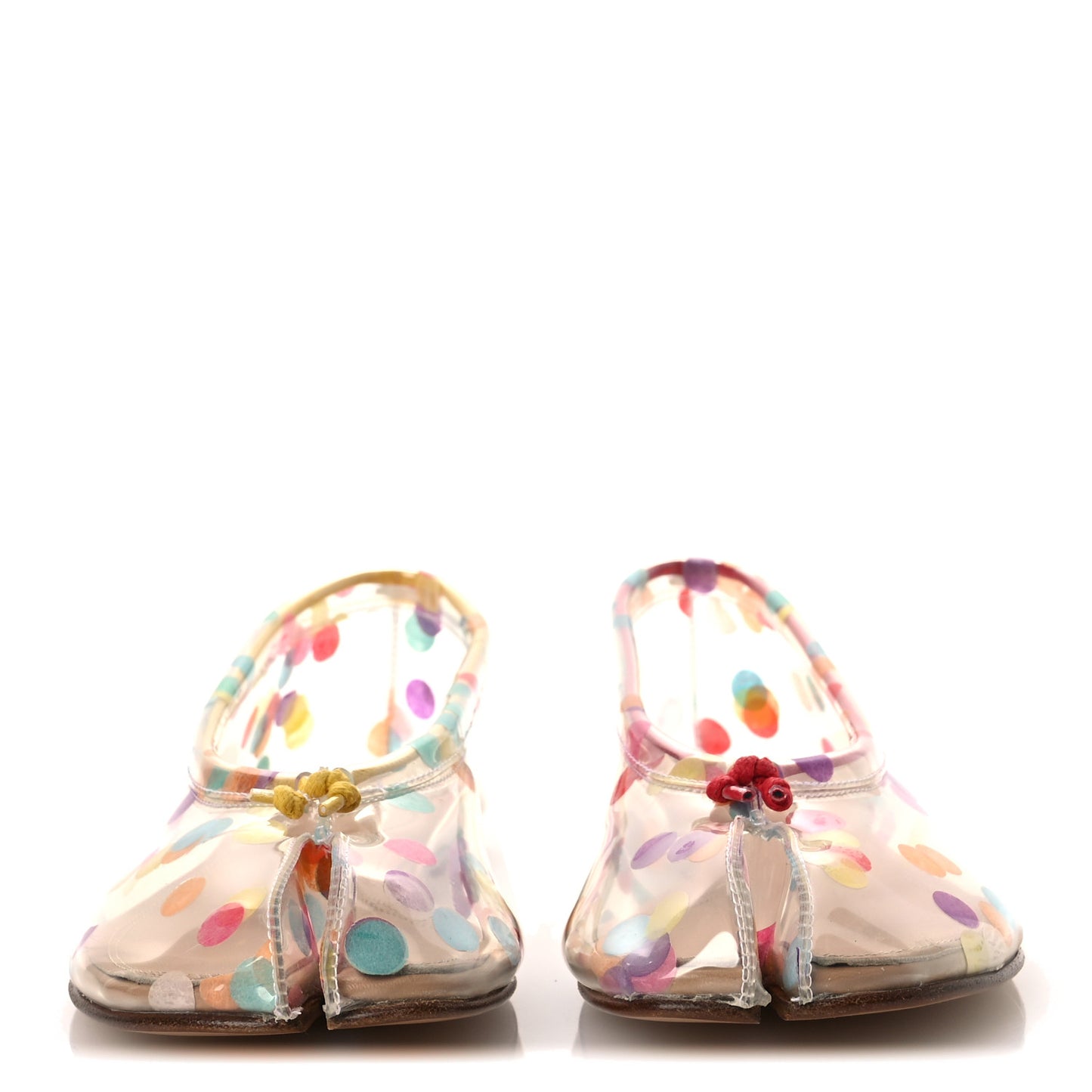 PVC Confetti Printed Tabi Ballerina Flats 35 Multicolor