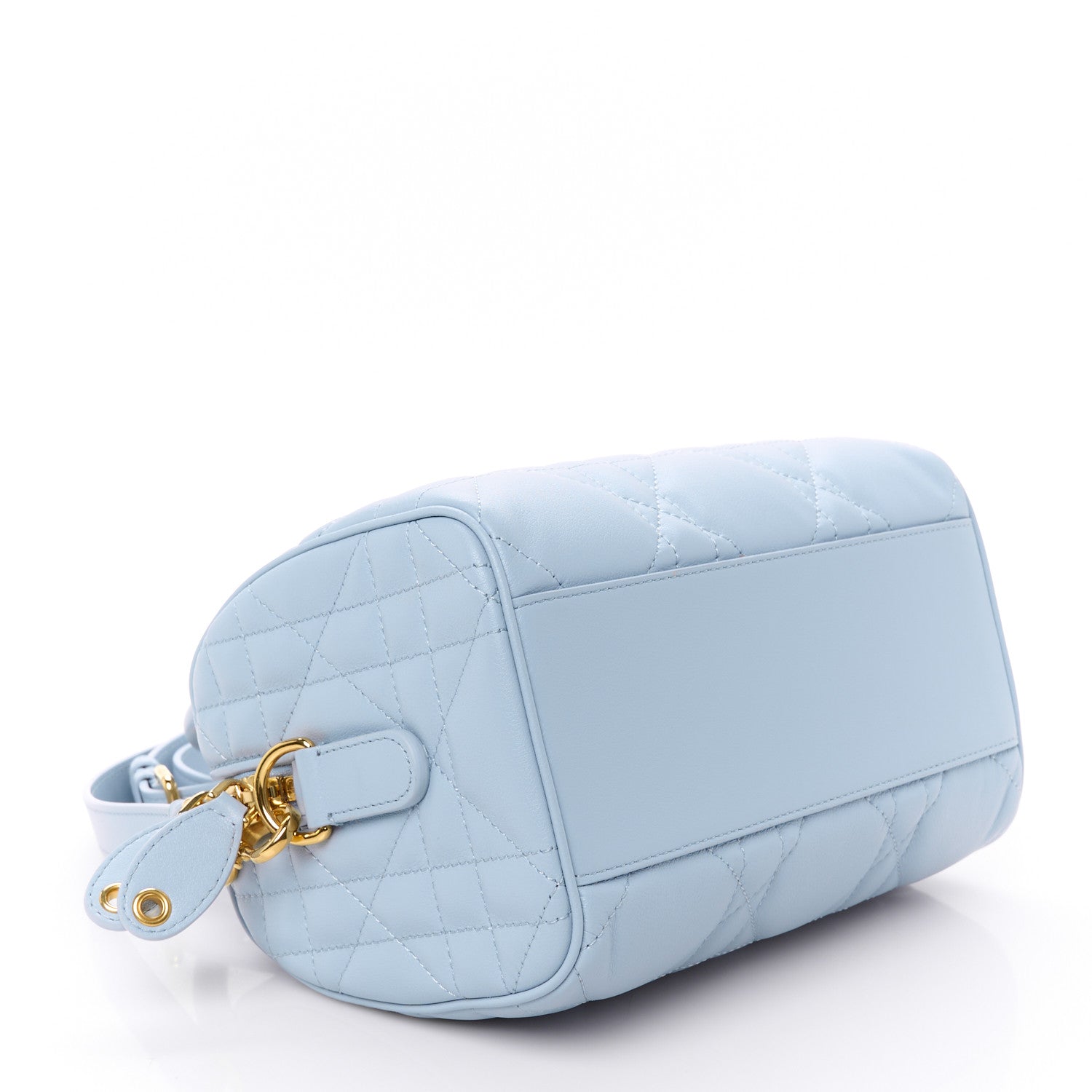 Christian Dior Calfskin Macrocannage Groove 20 Bag Pale Blue 4 of 12