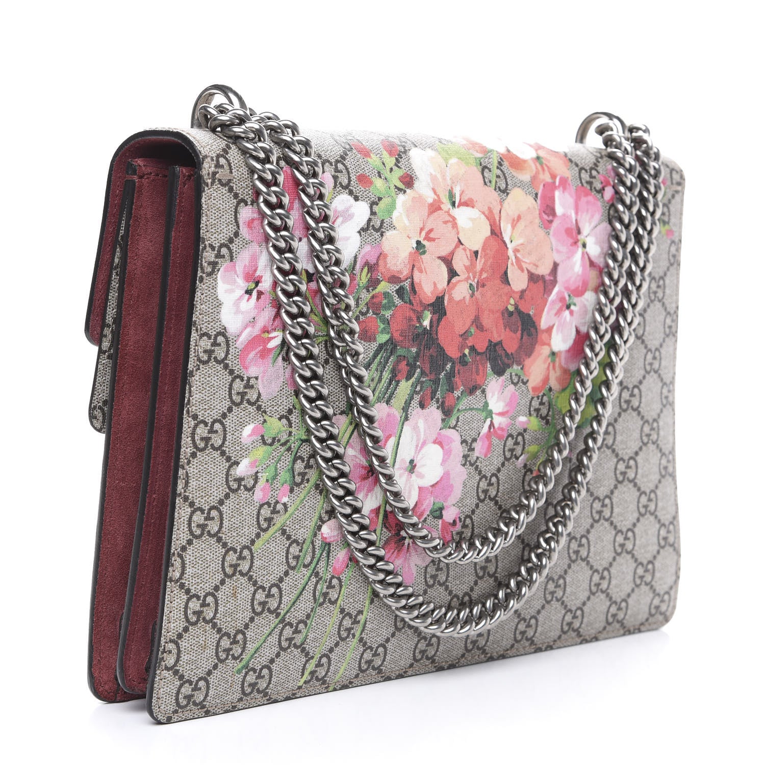 Gucci GG Supreme Monogram Blooms Medium Dionysus Shoulder Bag Beige Multicolor Dry Rose 2 of 12