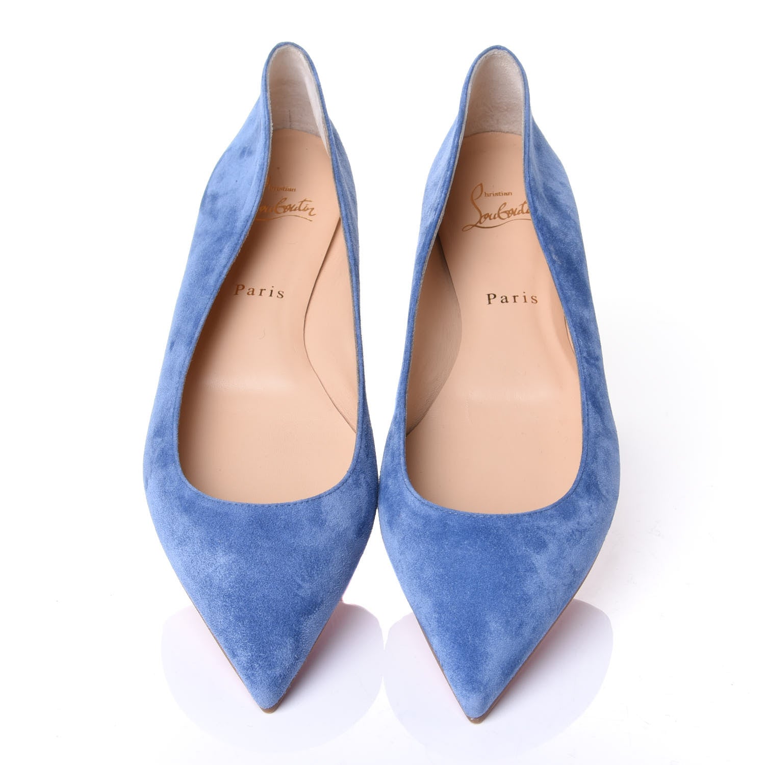 Christian Louboutin Veau Velours Ballalla Pointy Toe Flats 40 Jeans 5 of 10