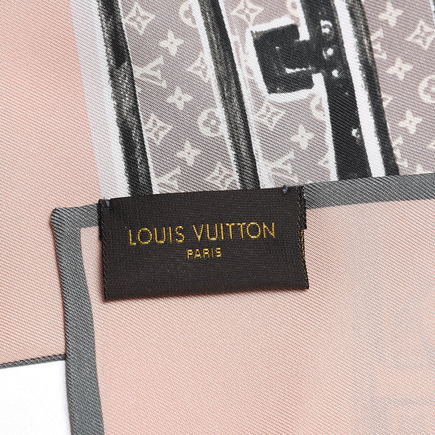 Louis Vuitton Silk Monogram Trunks Bandeau Rose Poudre 4 of 5