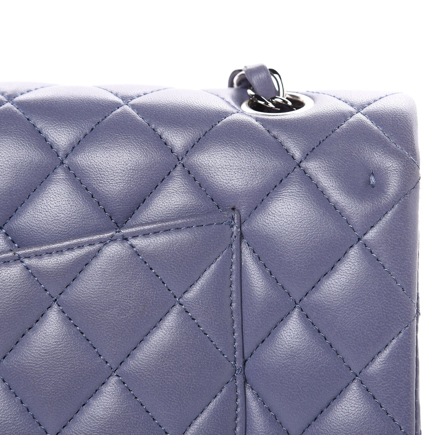 Chanel Lambskin Quilted Medium Double Flap Light Purple 11 of 21