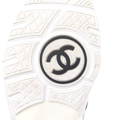 Chanel Lycra Womens CC Sneakers 38.5 Black 8 of 13